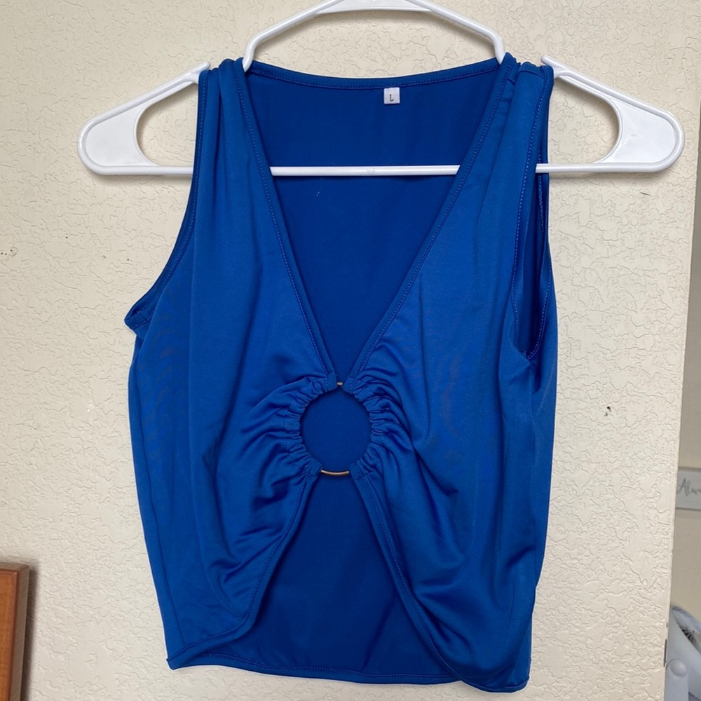 Amazon Blue Cropped Tank
